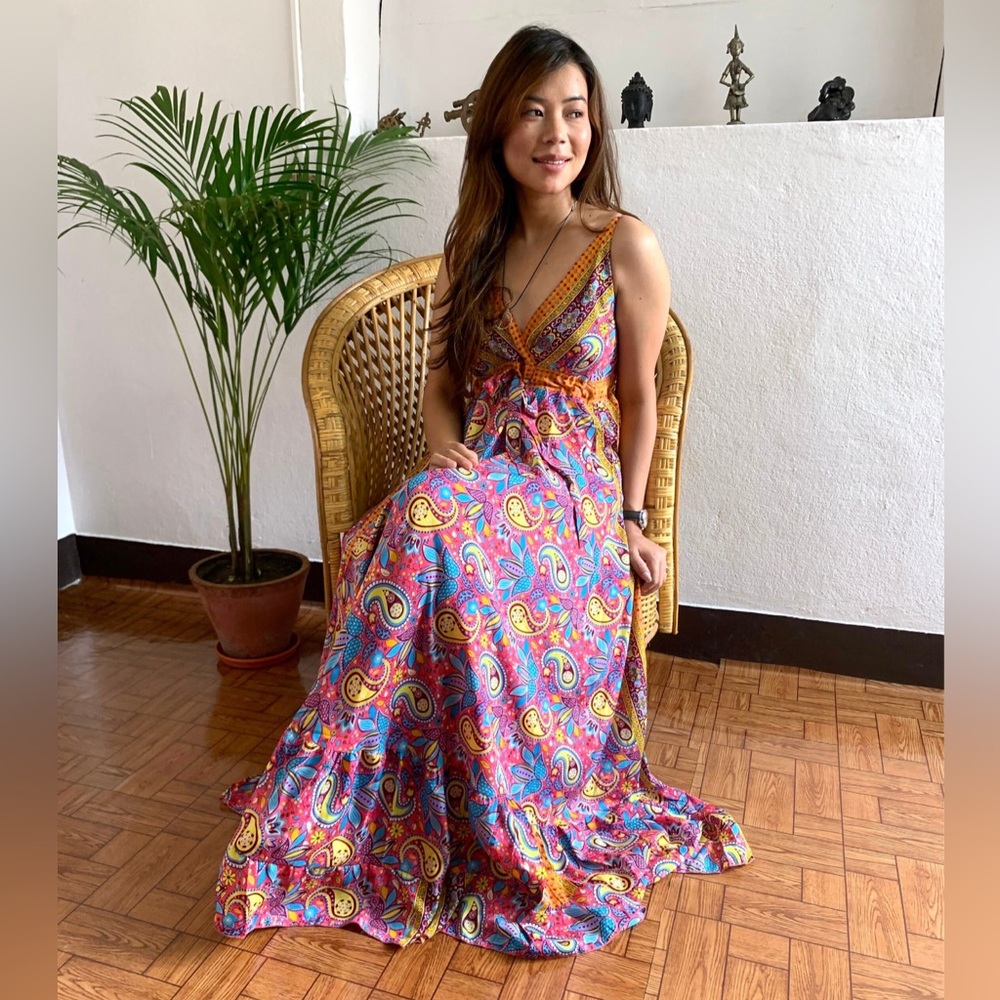 Paisley Print Summer Maxi Dress
